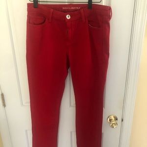 Banana Republic Red Skinny Jeans size 29